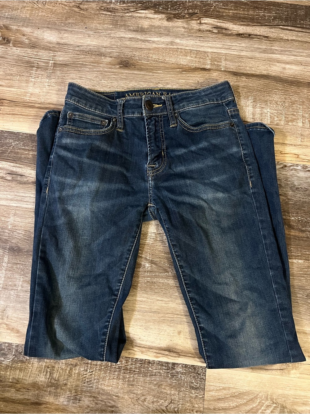 American Eagle Outfitters Women's Dark Blue Skinny Jeans